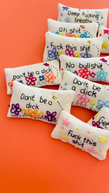 ‘Don’t be a dick’ Pocket profanity- Flowers