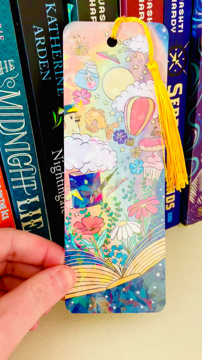 A World Inside a Book Illustrated Bookmark