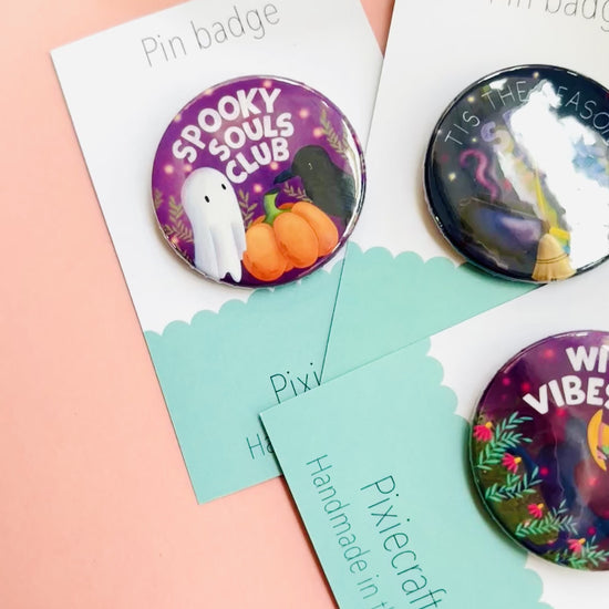 Set of three Halloween badges