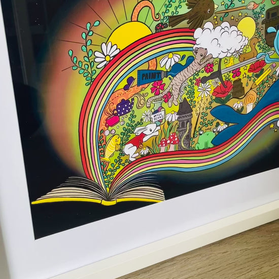 Colourful Book Magic Art Print