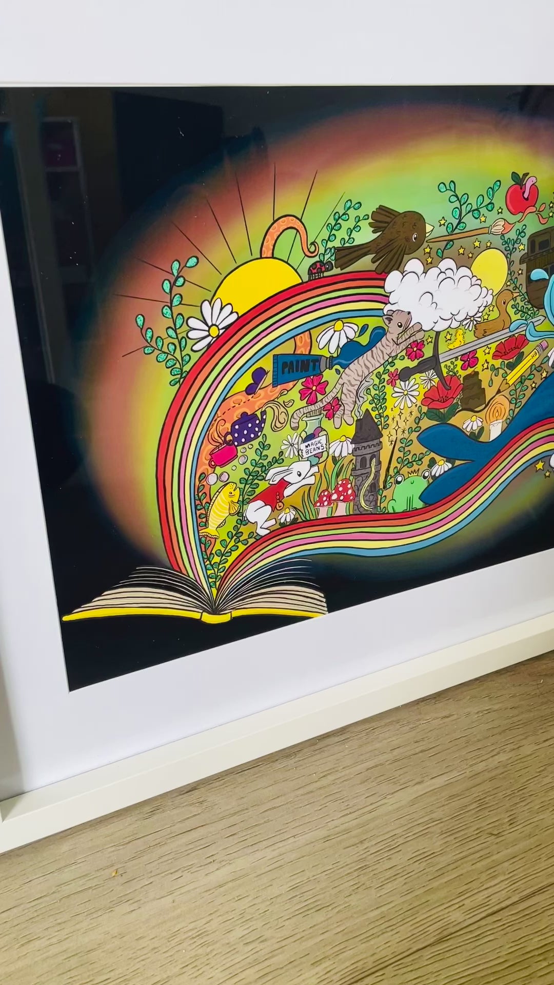 Colourful Book Magic Art Print