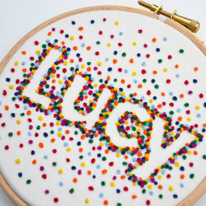 Personalised Rainbow Embroidery Name Art - Pixiecraft