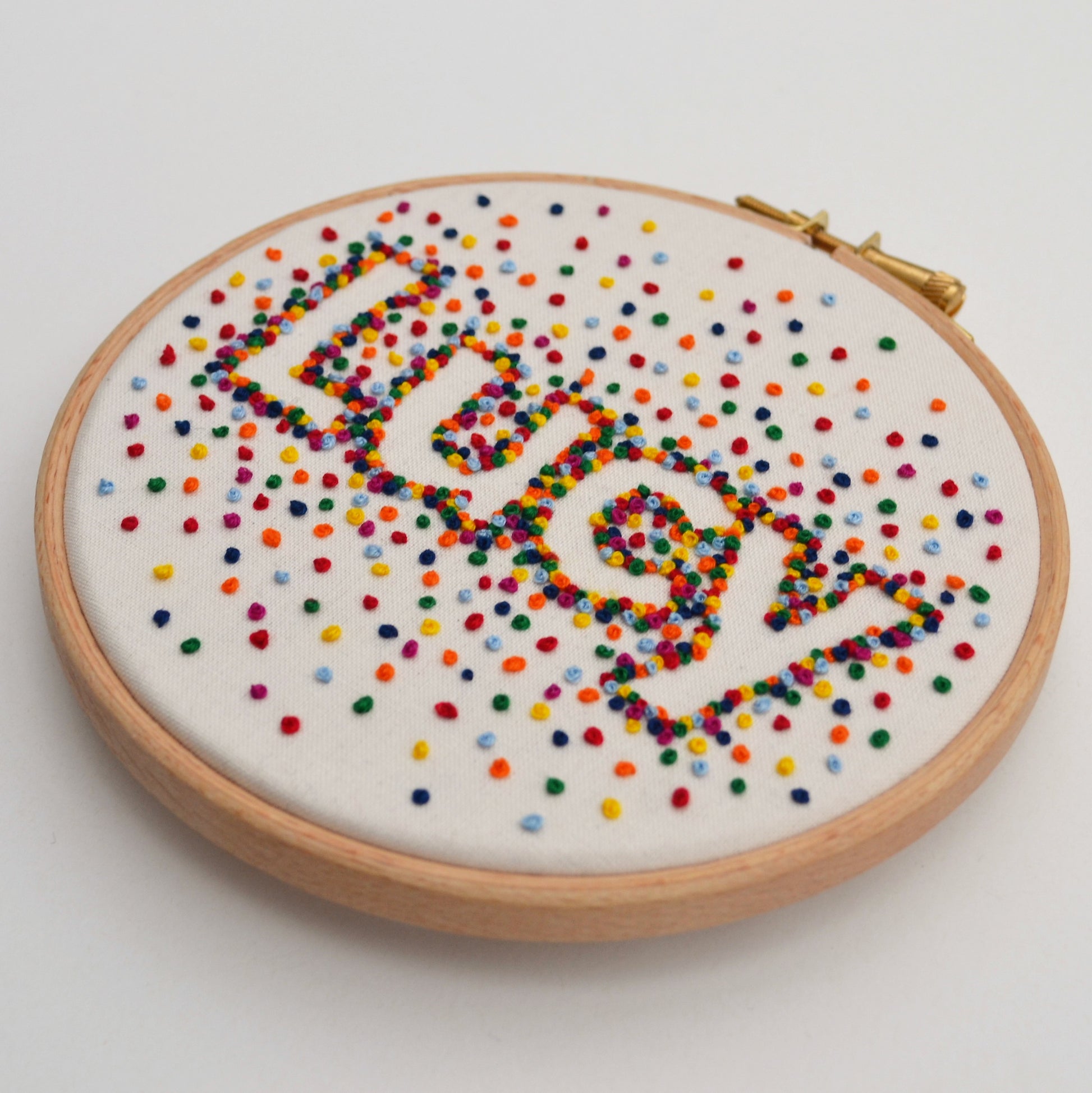 Personalised Rainbow Embroidery Name Art - Pixiecraft